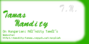 tamas mandity business card